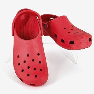 Crocs Size Mens 10 Womens 12 Classic Red Clog Slip On Shoes Unisex Garden Slides